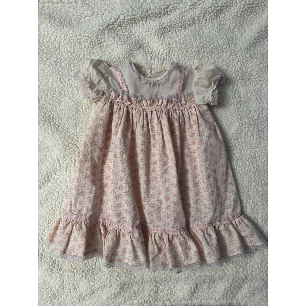 Vintage Nanette baby dress prairie style 12 month